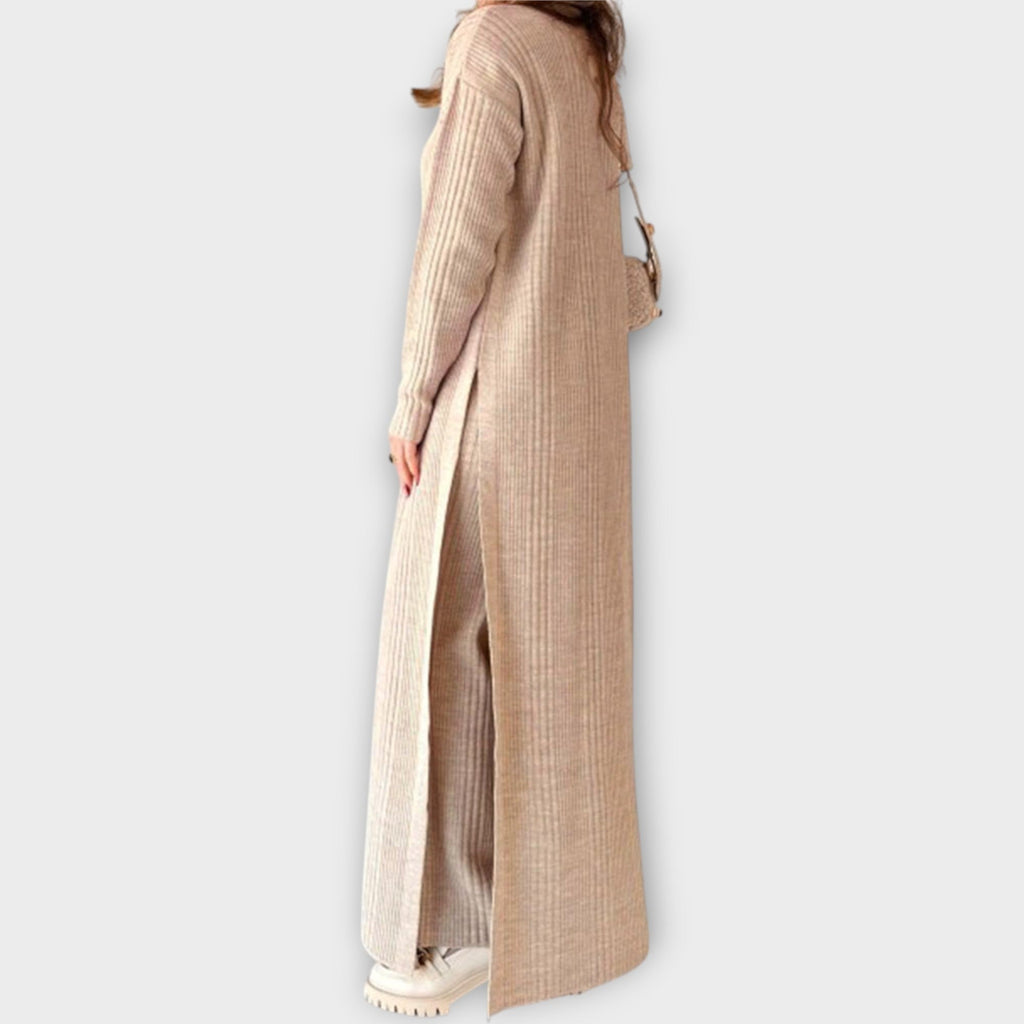 Rochie Maxi Tricotată cu Croială Relaxată