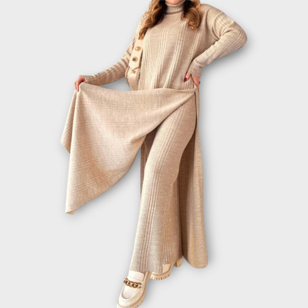 Rochie Maxi Tricotată cu Croială Relaxată