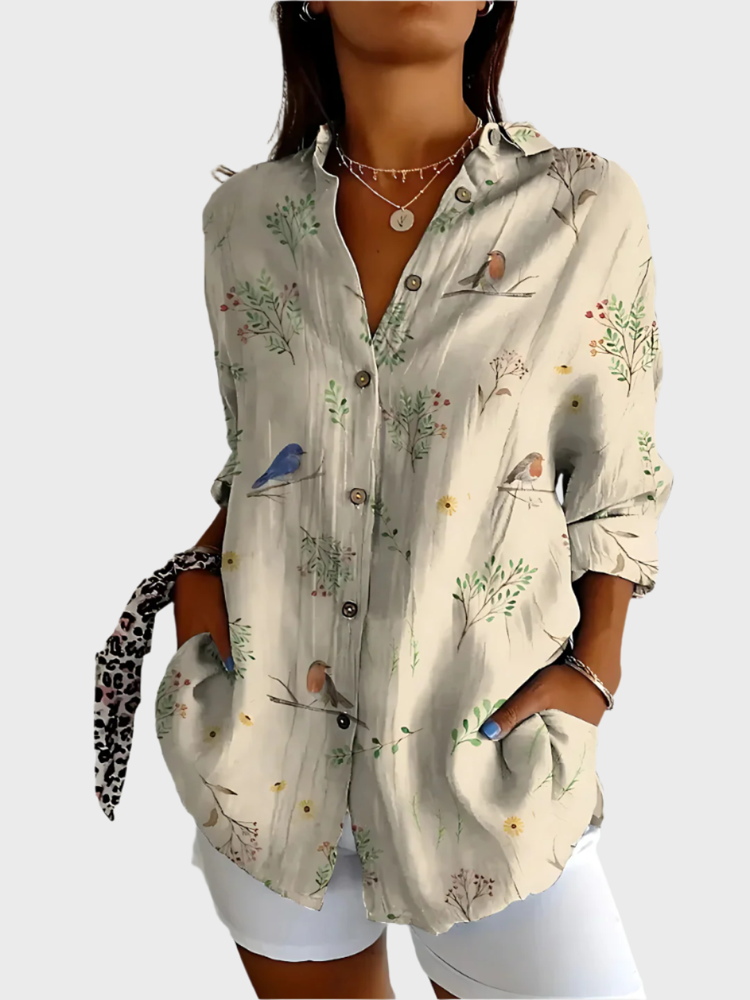 Bluză din Bumbac cu Model Floral