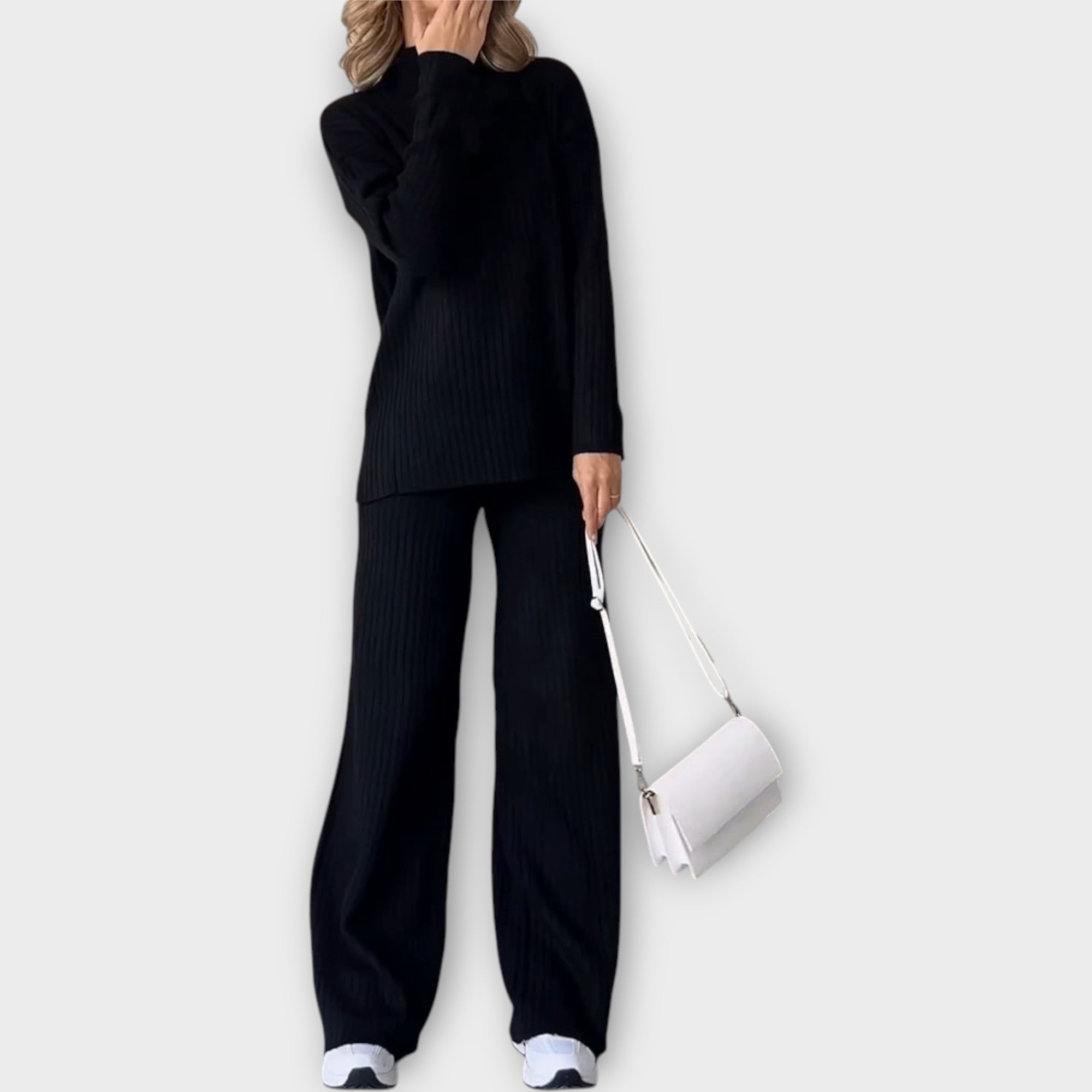 Set Tricotat cu Croială Confortabilă