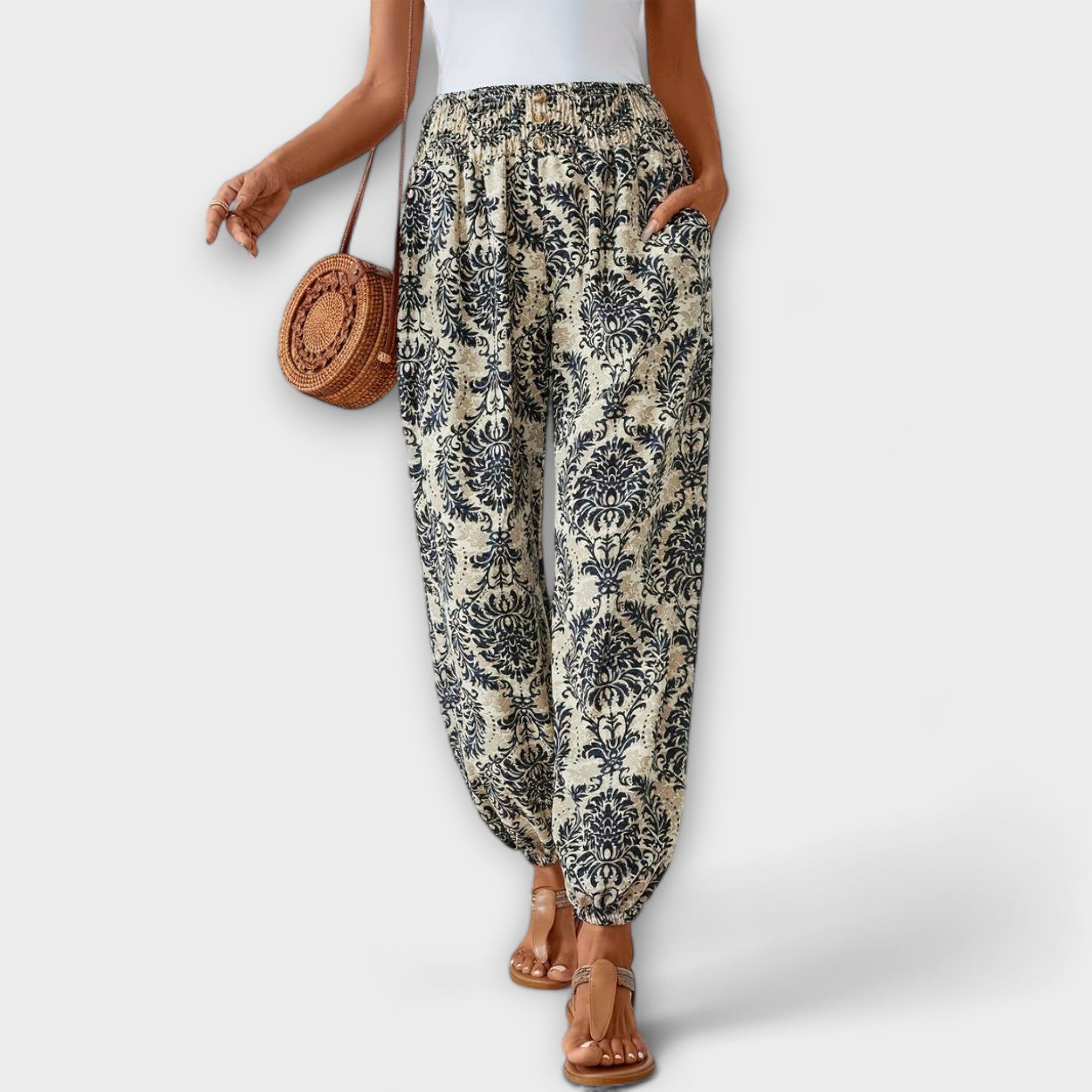 Pantaloni cu Model Folcloric