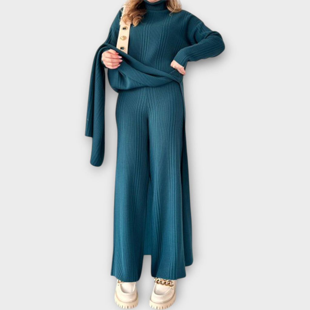 Rochie Maxi Tricotată cu Croială Relaxată