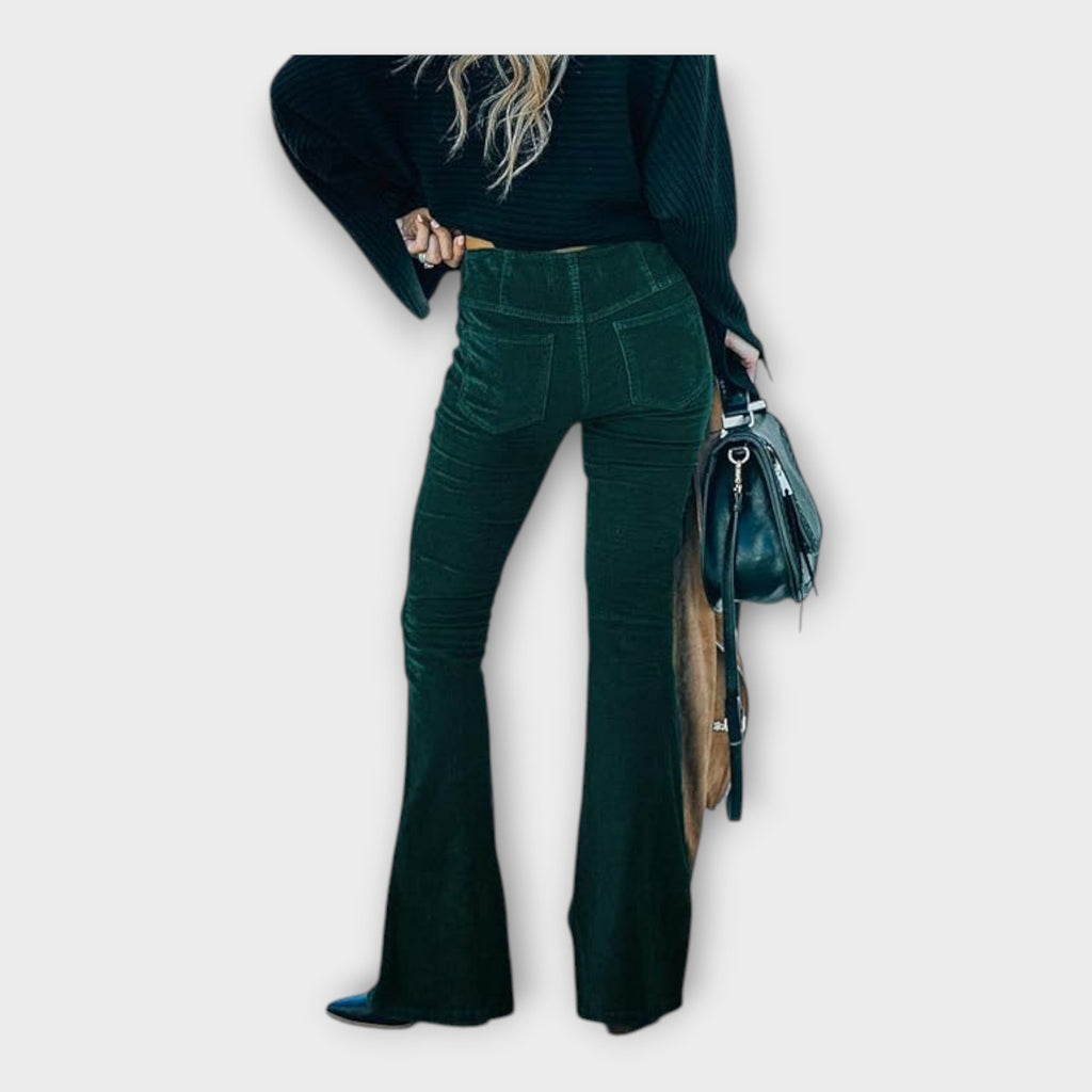 Pantaloni Eleganți cu Croială în Formă de Clopot