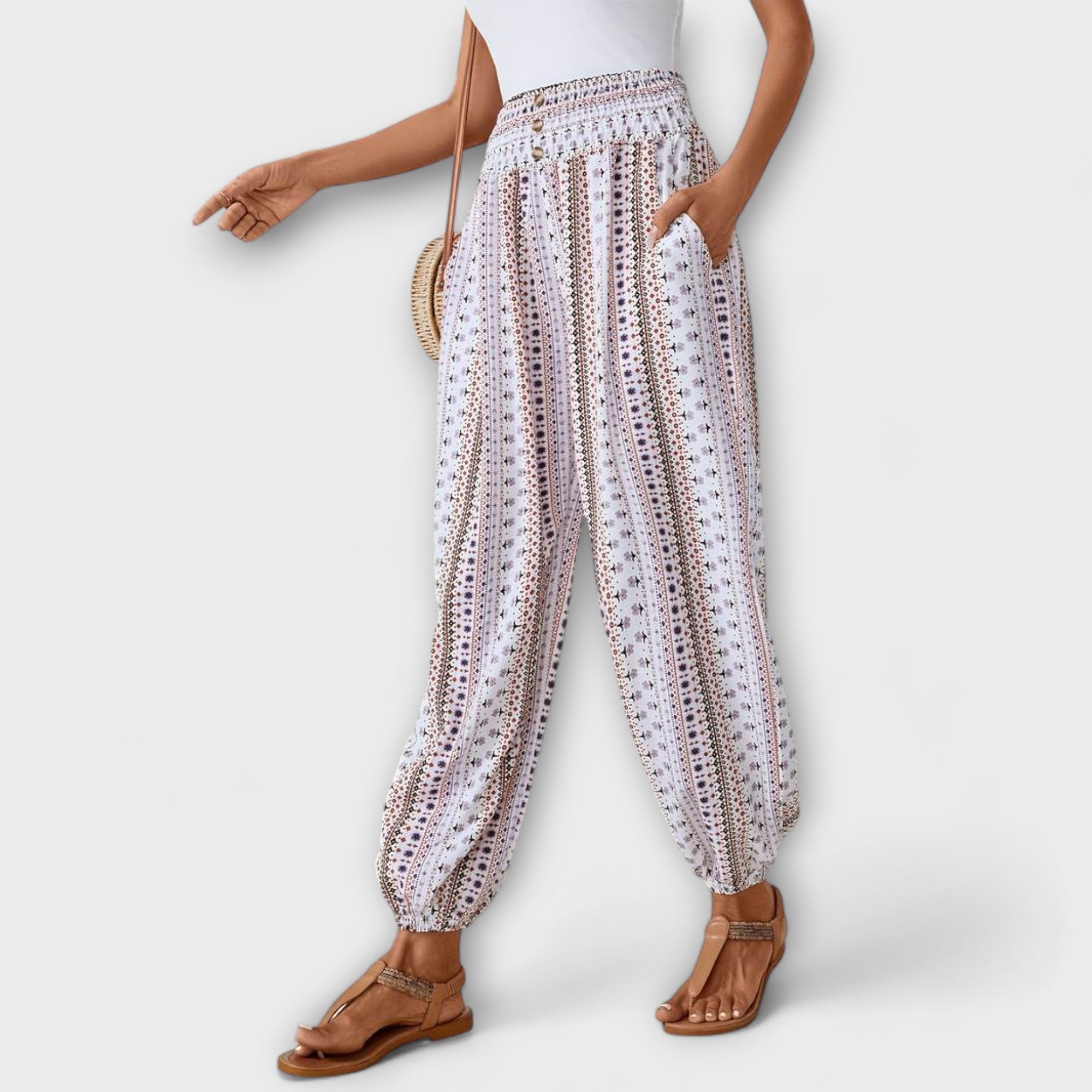 Pantaloni cu Model Folcloric