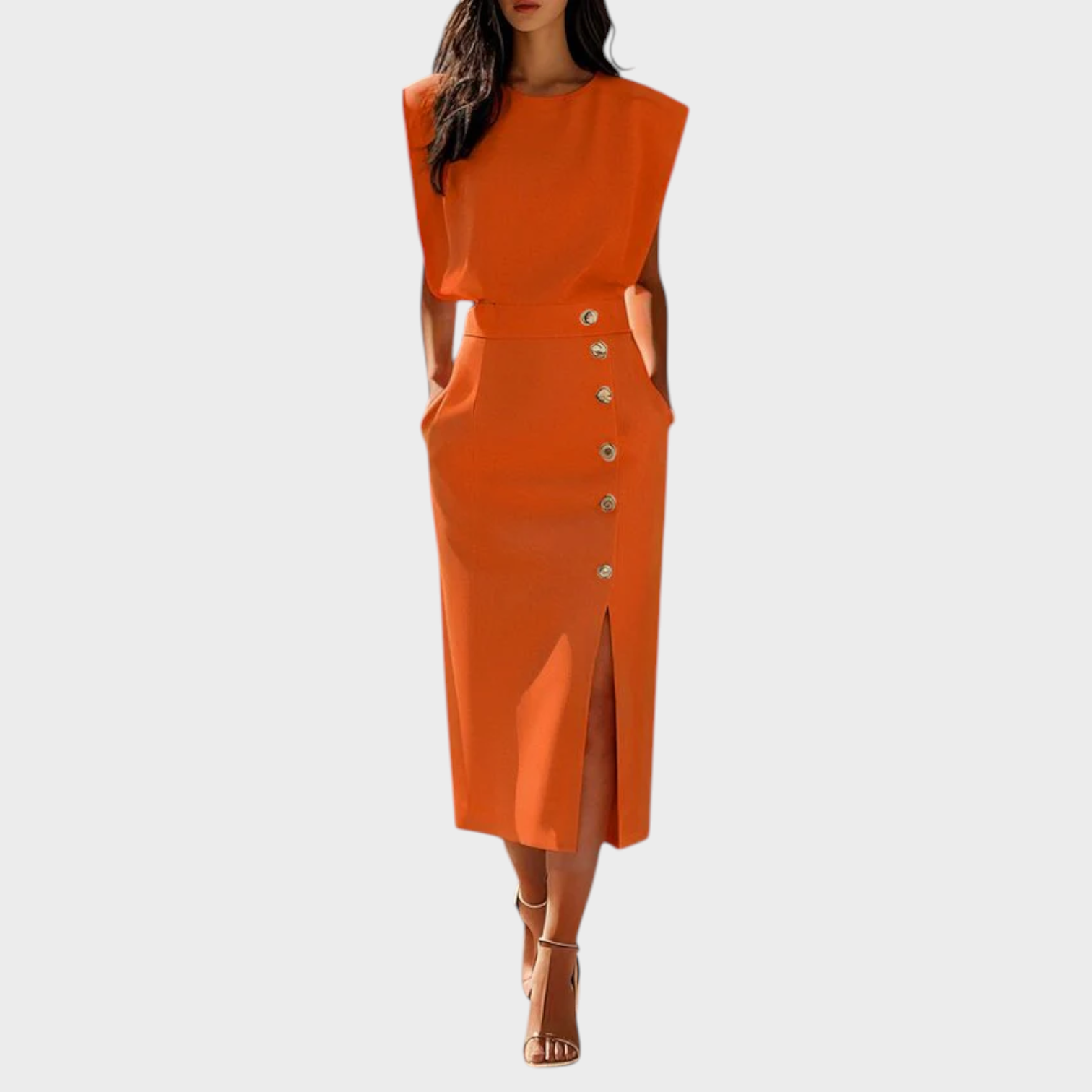 Alessia | Rochie Midi pentru Femei cu Croială Relaxată și Stil Multifuncțional