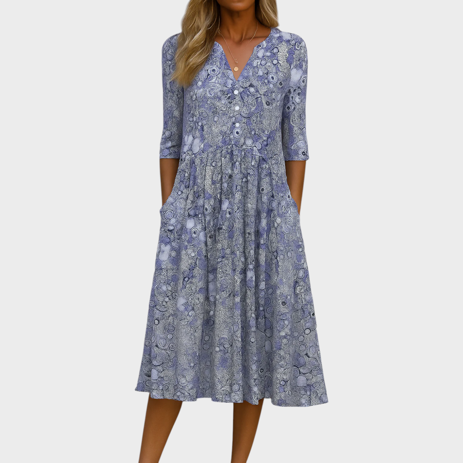 Alesia | Rochie Elegantă cu Decolteu în V