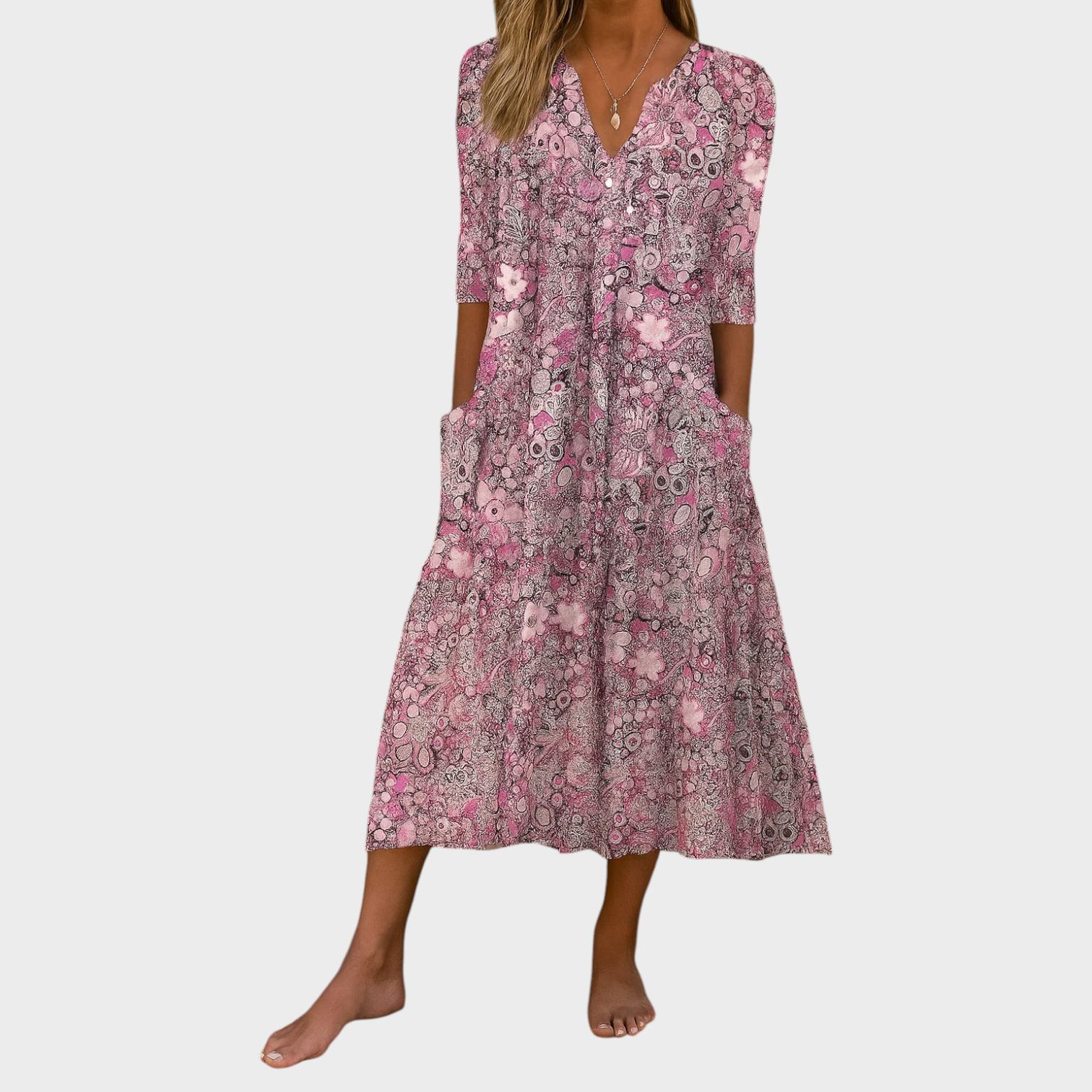 Alesia | Rochie Elegantă cu Decolteu în V