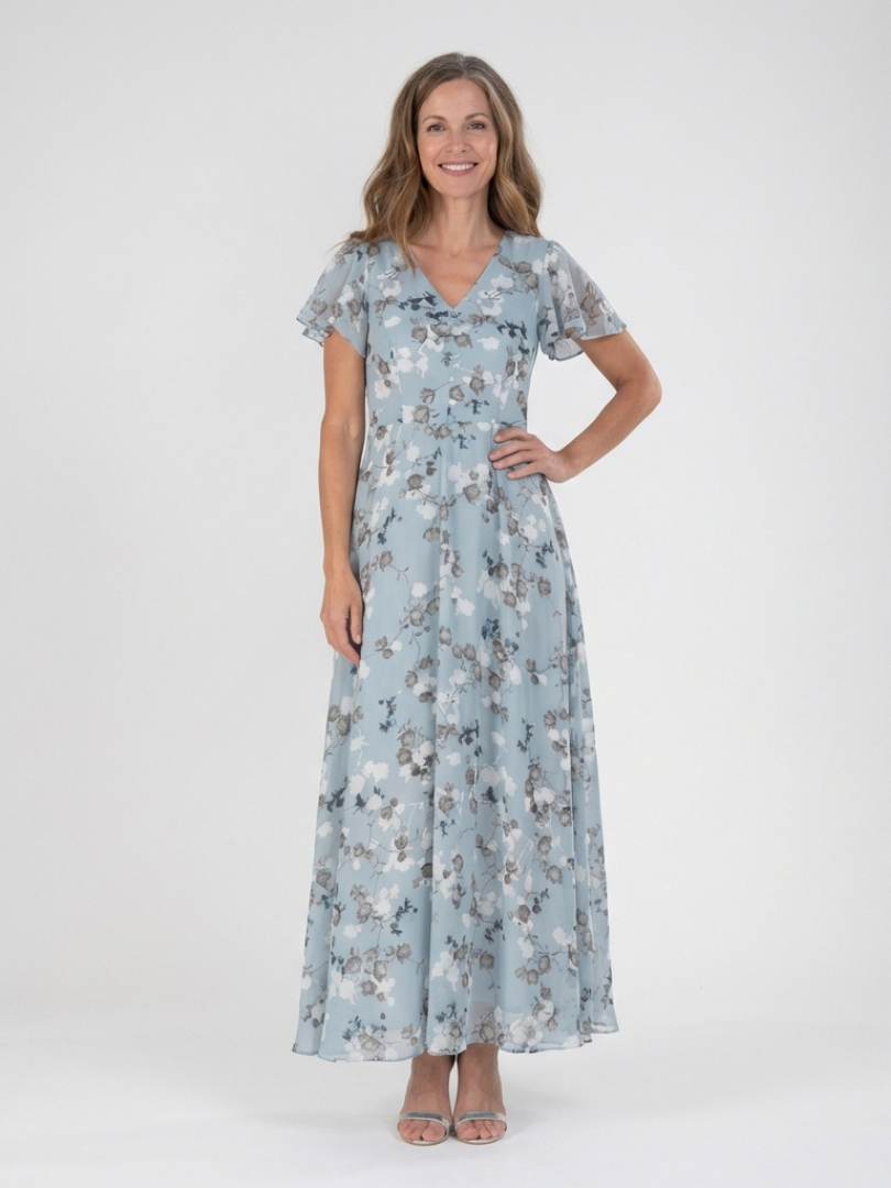 Alexandra | Rochie Maxi din Chiffon Floral