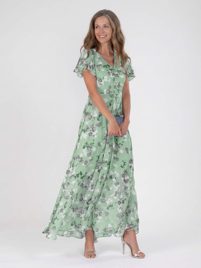 Alexandra | Rochie Maxi din Chiffon Floral