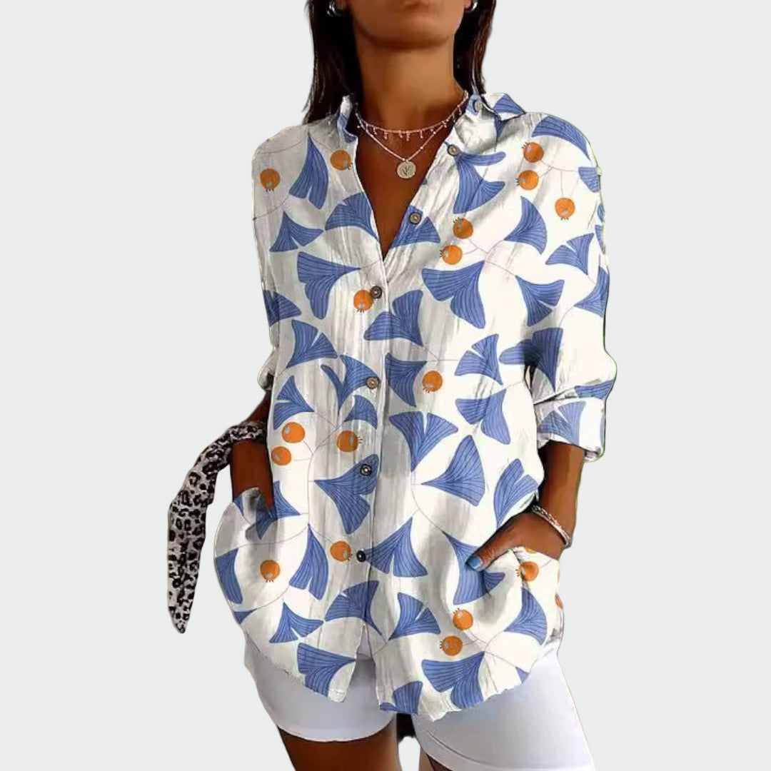 Bluză elegantă cu model floral