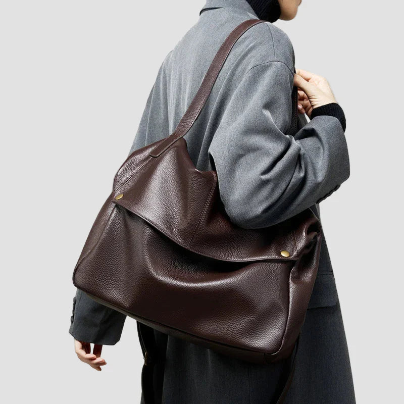 Adriani - Geantă retro din piele autentică, moale, minimalistă, pentru uz zilnic