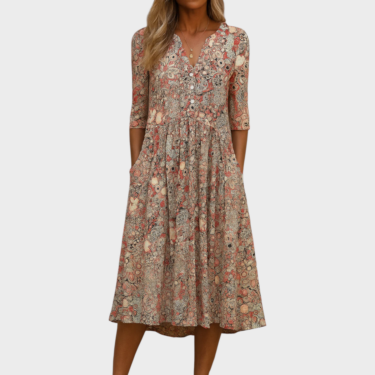 Alesia | Rochie Elegantă cu Decolteu în V