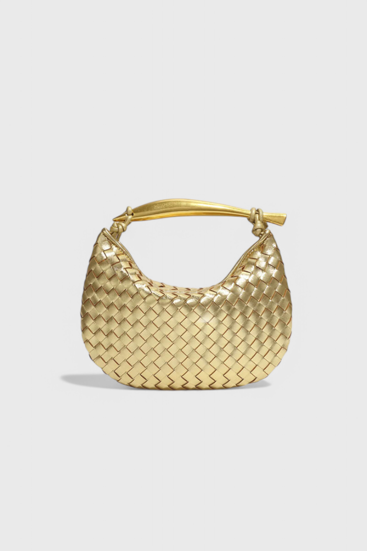 Geanta Gerda Bolso Woven cu Mâner Auriu