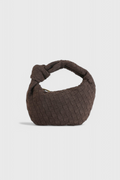 Geantă Mini Remi Woven cu Detaliu Nod