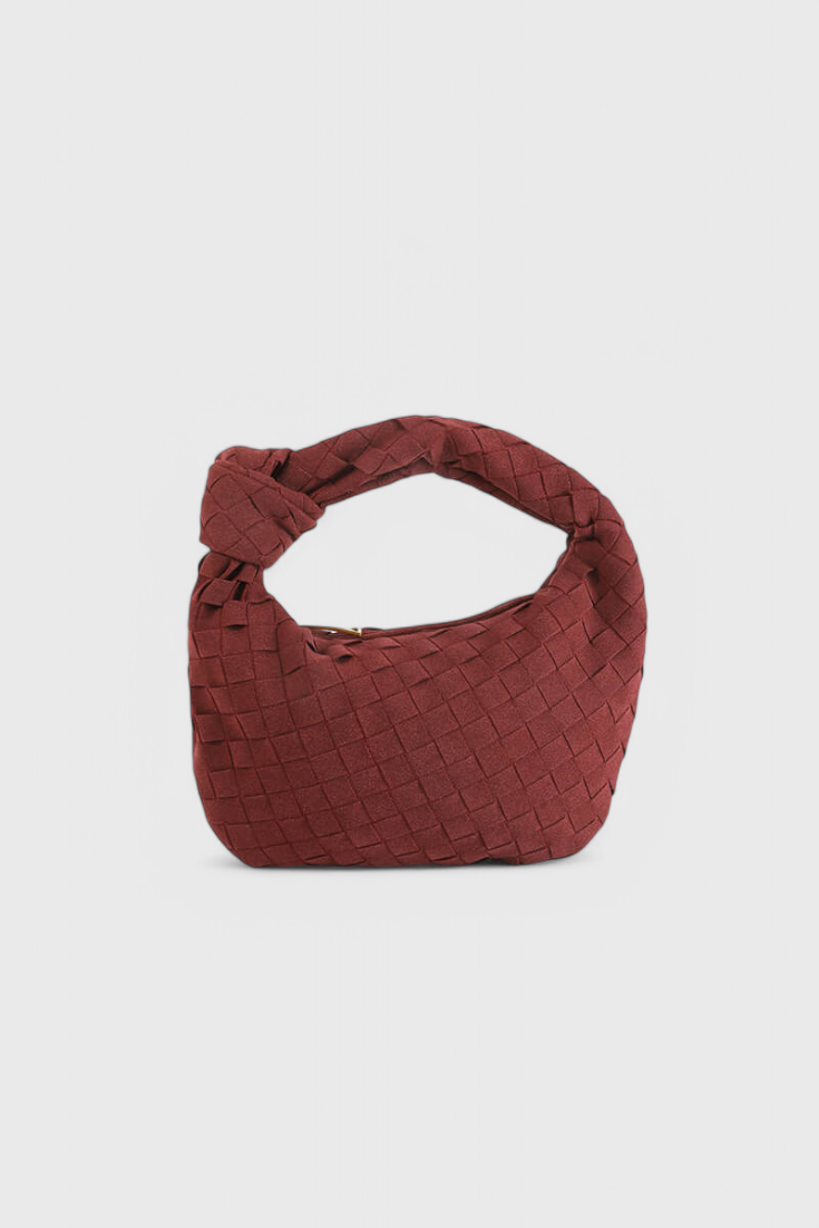 Geantă Mini Remi Woven cu Detaliu Nod