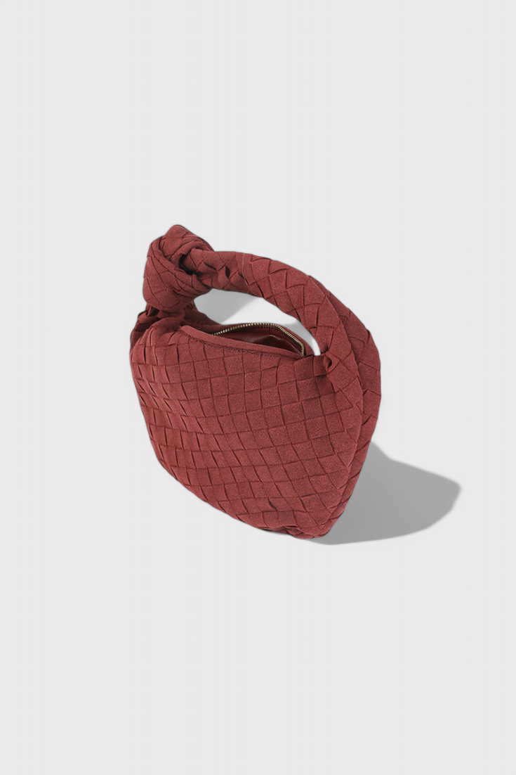 Geantă Mini Remi Woven cu Detaliu Nod