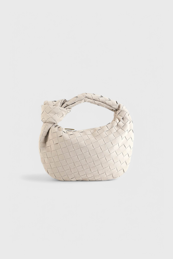 Geantă Mini Remi Woven cu Detaliu Nod