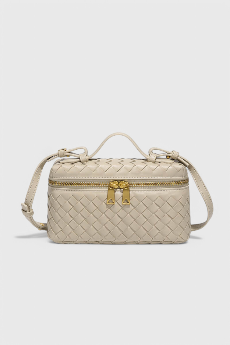 Geanta Mini Milla Woven cu Accesorii Aurii