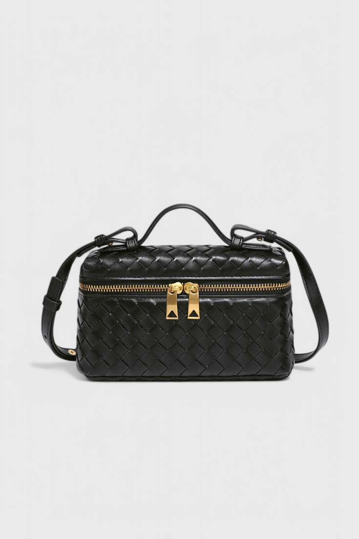 Geanta Mini Milla Woven cu Accesorii Aurii