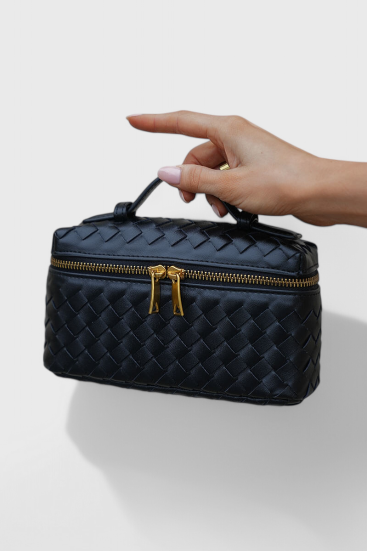 Geanta Mini Milla Woven cu Accesorii Aurii