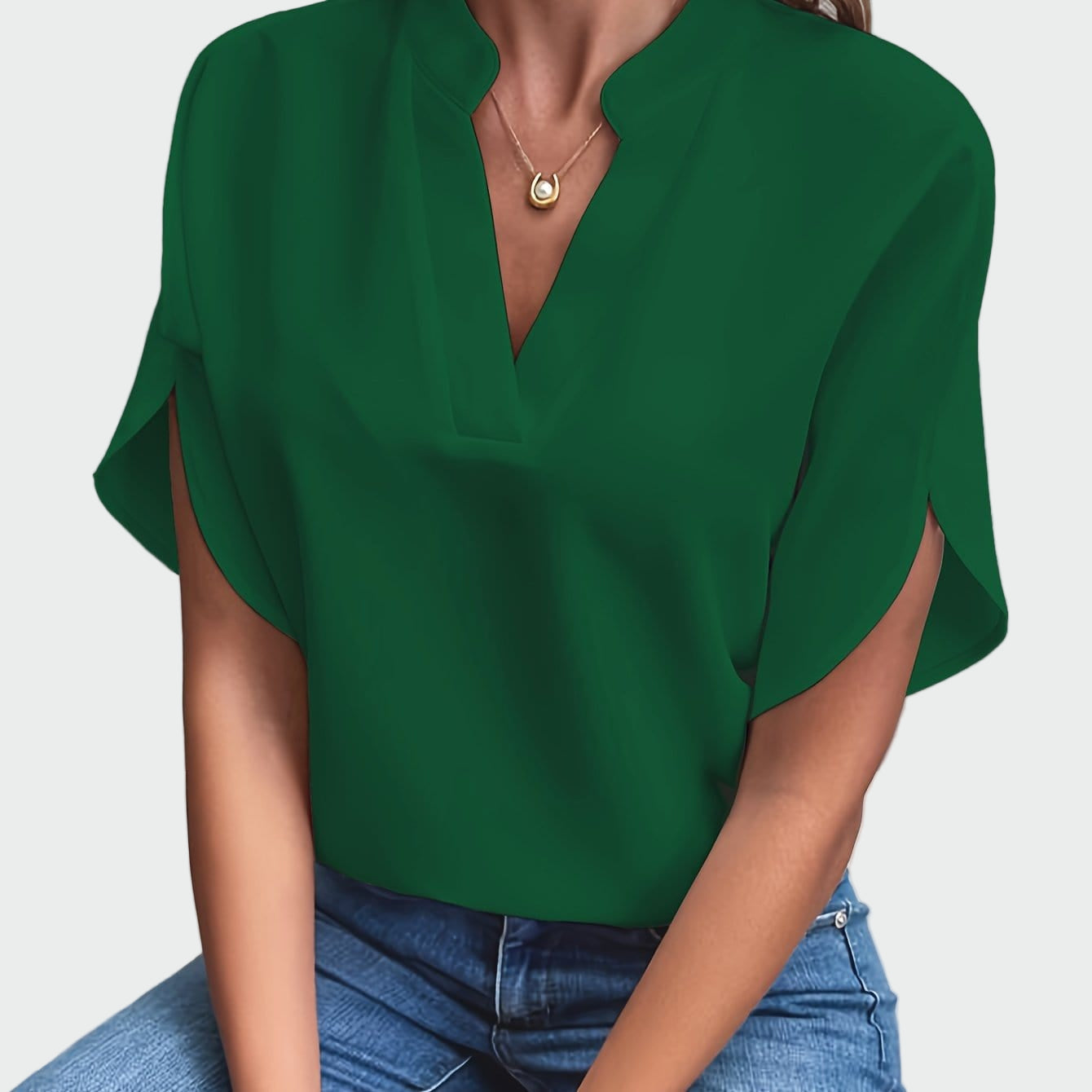 Bluză cu design drapat