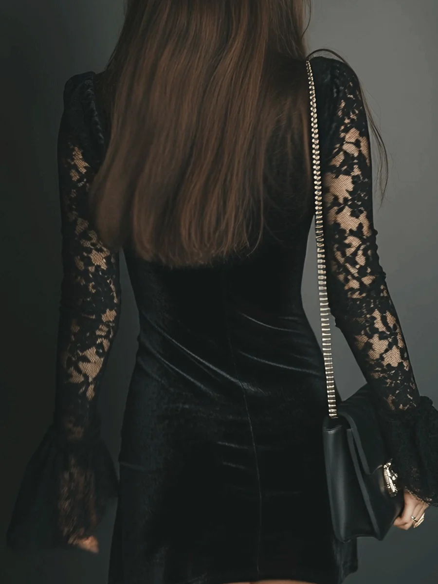 Eftalia - Rochie mini din catifea