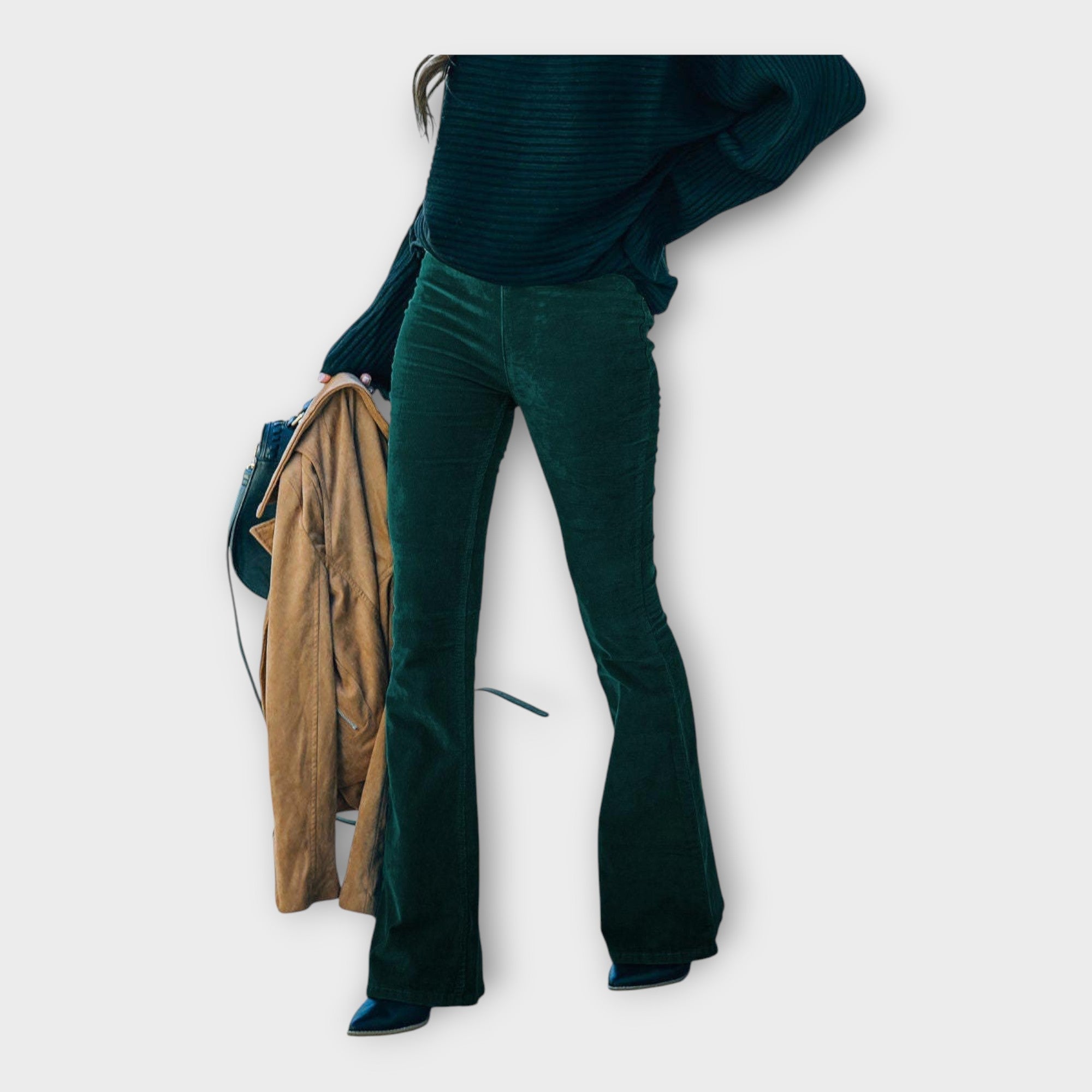 Pantaloni Eleganți cu Croială în Formă de Clopot