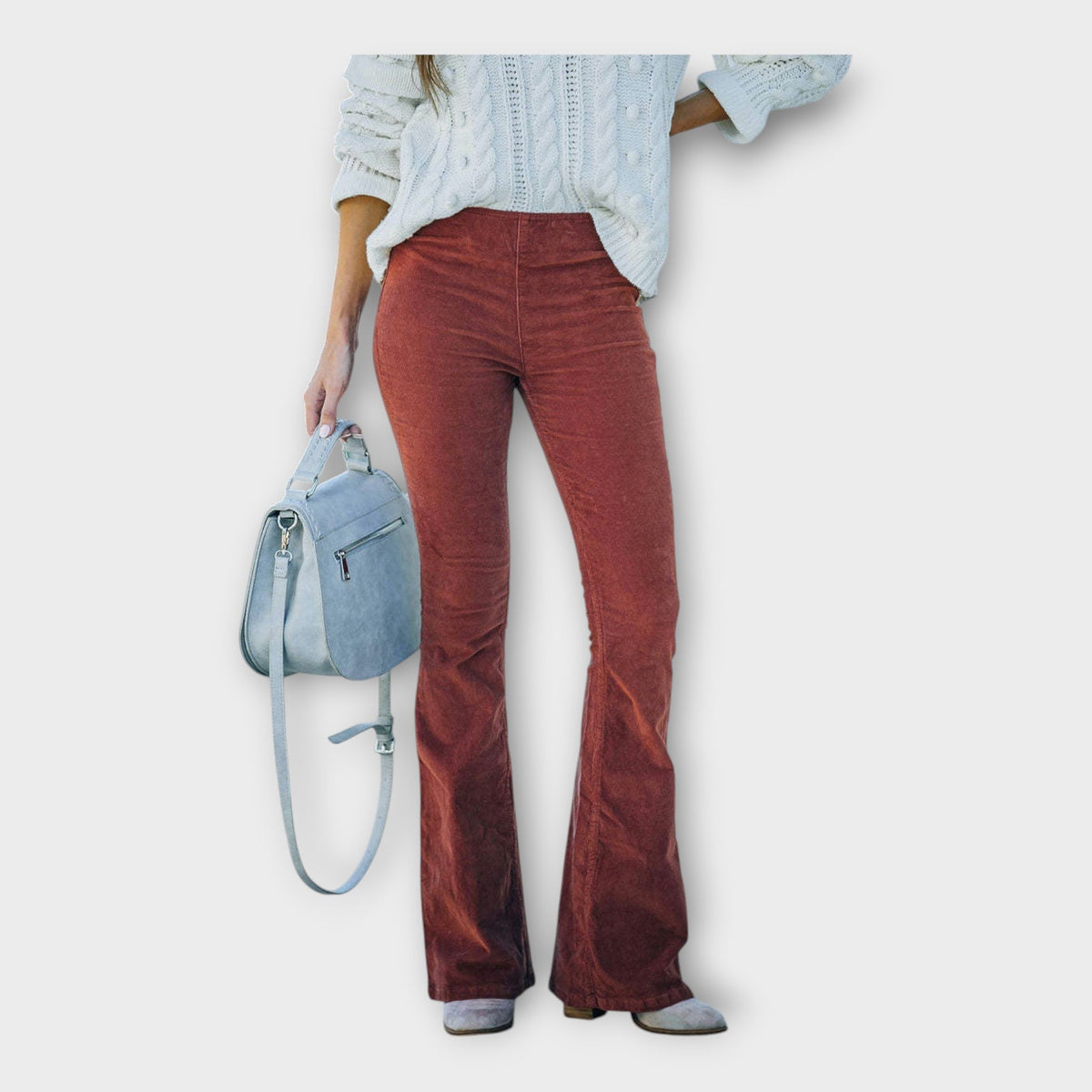 Pantaloni Eleganți cu Croială în Formă de Clopot