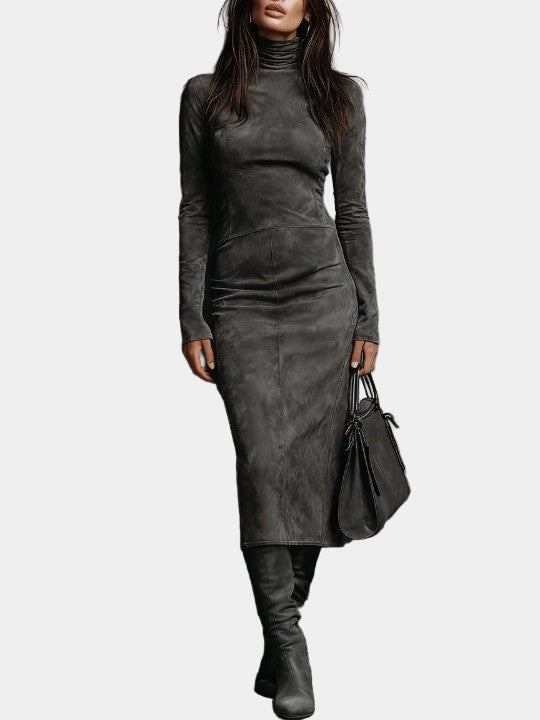 Angelică - Rochie midi maro