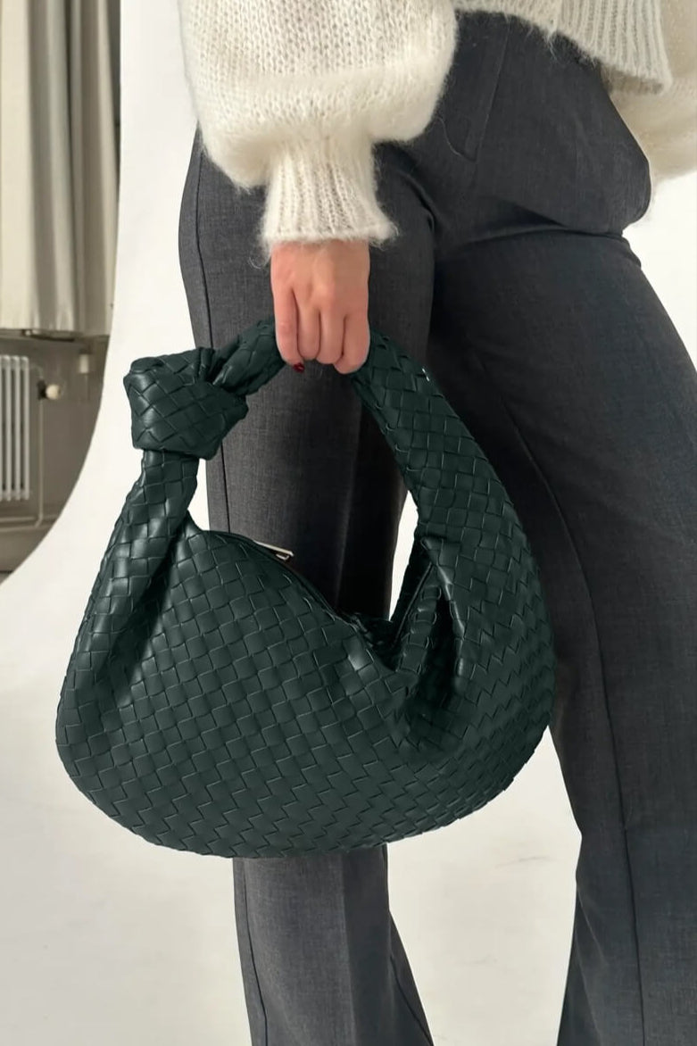 Sage Geantă Medie de Umăr din Material Textil